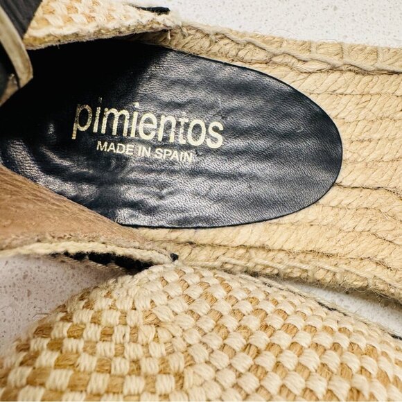 Pimientos Espadrille Calf Hair Genuiine Leather Animal Print Ankle Strap Sz 40 - Picture 7 of 13